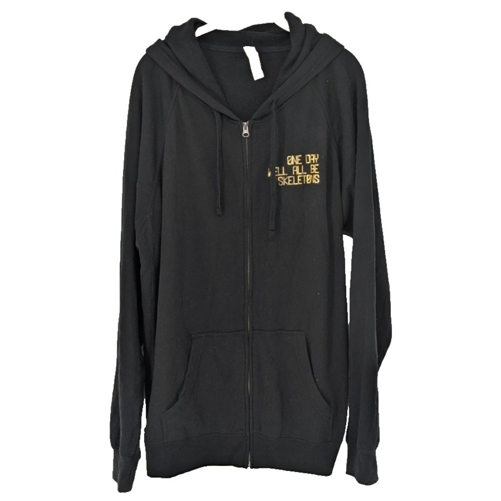 Gold Skeleton Mens Black Sweatshirt  SZ 2XL  INDEPENDENT TRADING CO.  Halloween